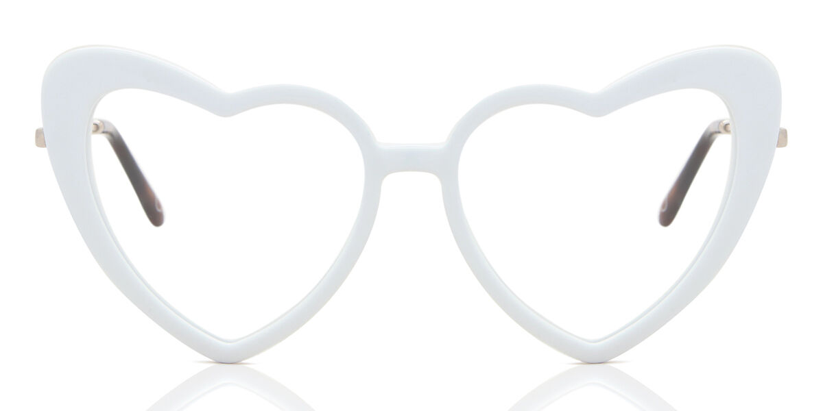 Image of Óculos de Grau Feminino Cat Eye Aro Cheio Plástico Brancos - Luz Anti Azul - SmartBuy Collection PRT