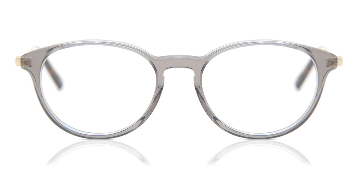 Image of Óculos de Grau Feminino Oval Aro Cheio Plástico Cinzas - Luz Anti Azul - SmartBuy Collection PRT