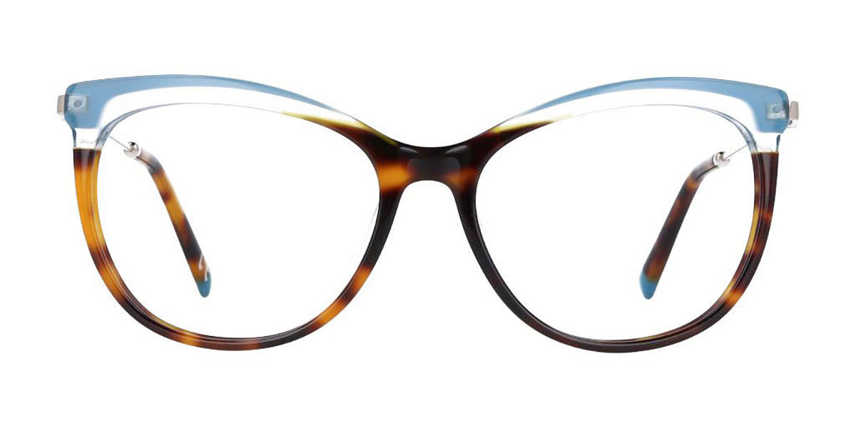 Image of Óculos de Grau Feminino Oval Aro Cheio Plástico Tortoiseshell - Luz Anti Azul - SmartBuy Collection PRT