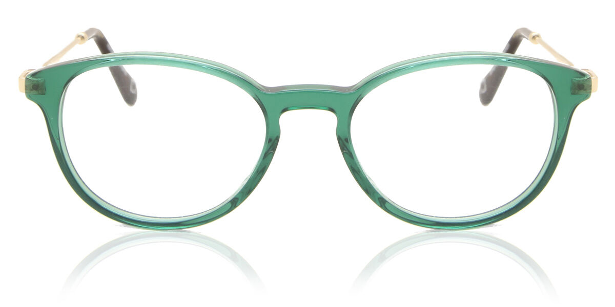 Image of Óculos de Grau Feminino Oval Aro Cheio Plástico Verdes - Luz Anti Azul - SmartBuy Collection PRT