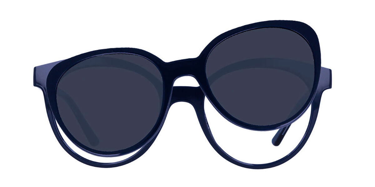 Image of Óculos de Grau Feminino Oval Clip-On TR90 Azuis - Luz Anti Azul - SmartBuy Collection PRT
