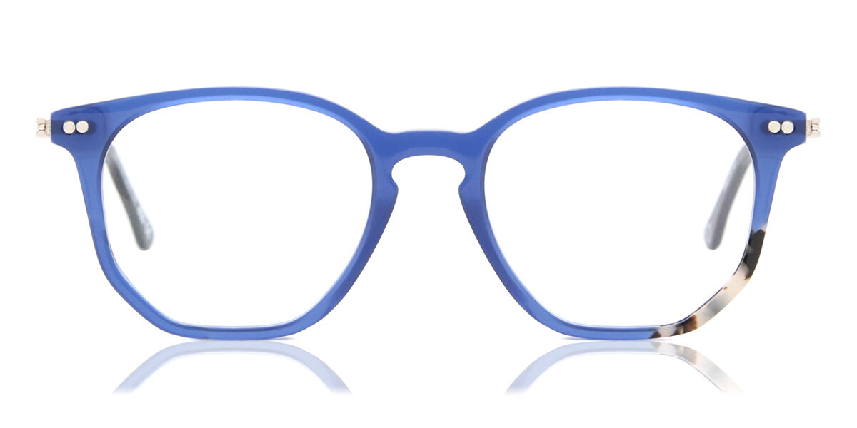 Image of Óculos de Grau Geometric Aro Cheio Plástico Azuis - Luz Anti Azul - SmartBuy Collection BRLPT