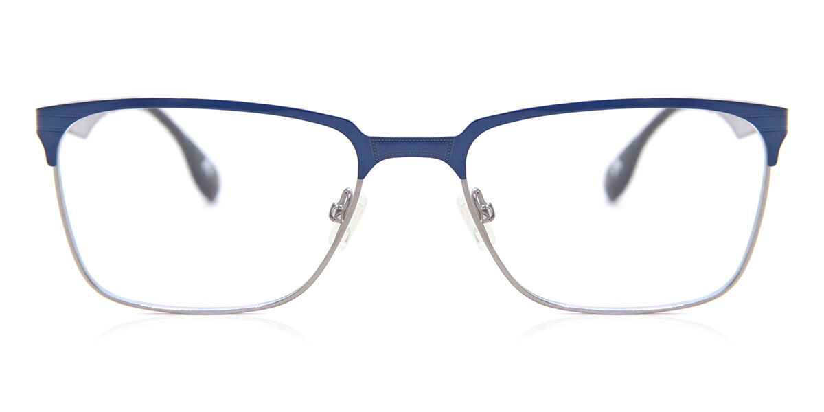 Image of Óculos de Grau Masculino Cat Eye Aro Cheio Metal Azuis - Luz Anti Azul - SmartBuy Collection PRT