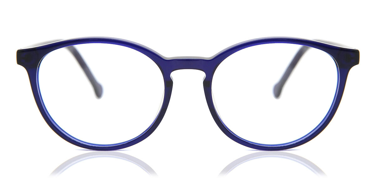 Image of Óculos de Grau Masculino Oval Aro Cheio Plástico Azuis - Luz Anti Azul - Arise Collective PRT