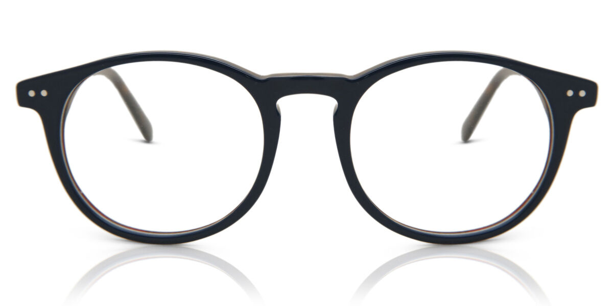 Image of Óculos de Grau Masculino Oval Aro Cheio Plástico Azuis - Luz Anti Azul - SmartBuy Collection PRT