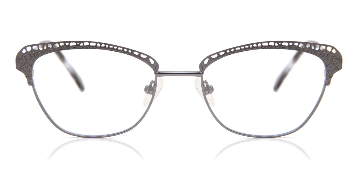 Image of Óculos de Grau Masculino Oval Aro Cheio Plástico Prata - Luz Anti Azul - SmartBuy Collection PRT