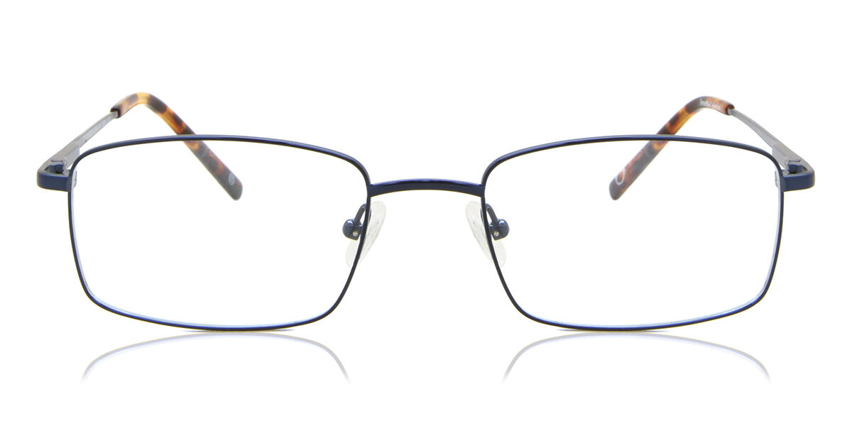 Image of Óculos de Grau Masculino Rectangle Aro Cheio Titânio Azuis - Luz Anti Azul - SmartBuy Collection PRT
