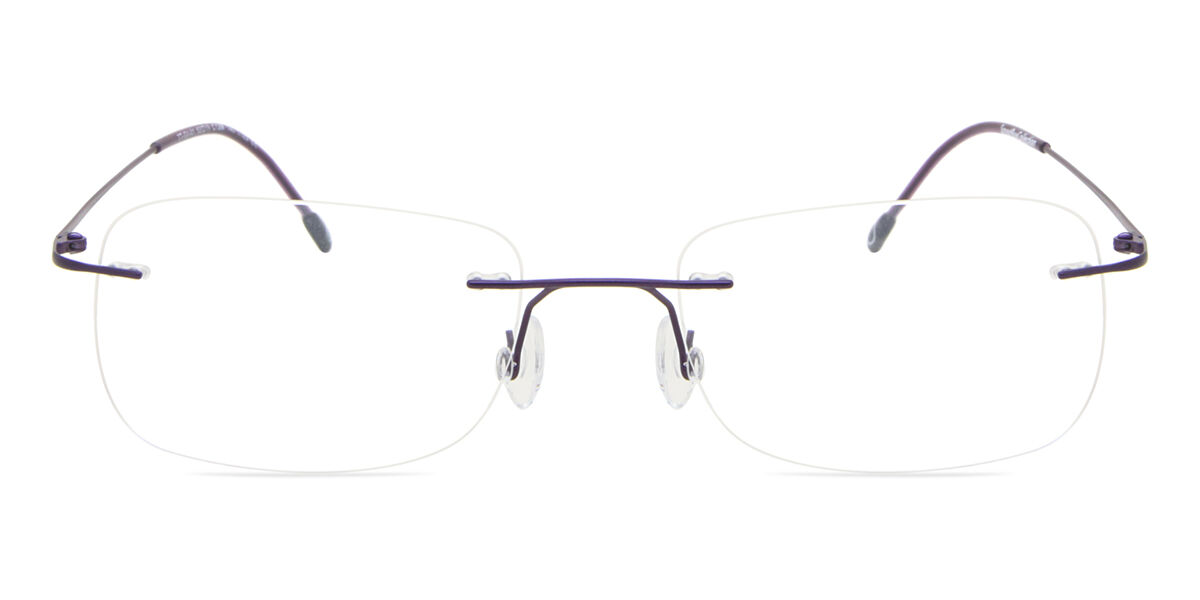 Image of Óculos de Grau Masculino Rectangle Rimless Titânio Purple - Luz Anti Azul - SmartBuy Collection PRT