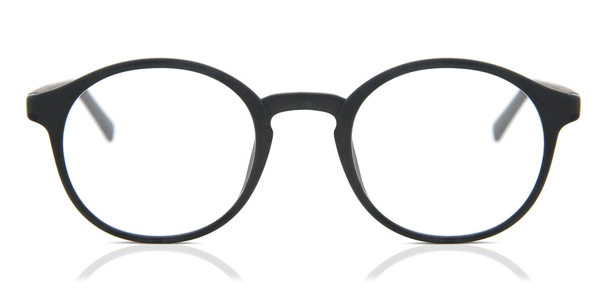 Image of Óculos de Grau Masculino Round Aro Cheio Plástico Pretos - Luz Anti Azul - SmartBuy Collection PRT