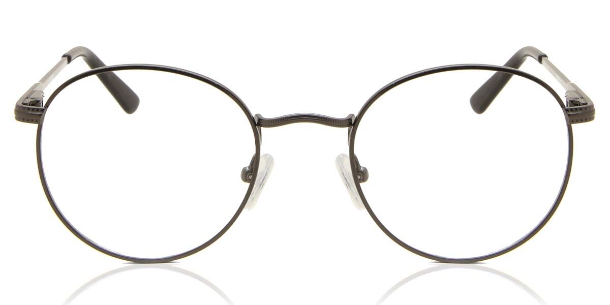 Image of Óculos de Grau Oval Aro Cheio Metal Cinzas - Luz Anti Azul - SmartBuy Collection BRLPT