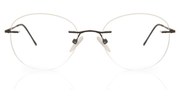 Image of Óculos de Grau Oval Sem aro Metal Cinzas - Luz Anti Azul - SmartBuy Collection BRLPT