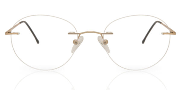 Image of Óculos de Grau Oval Sem aro Metal Dourados - Luz Anti Azul - SmartBuy Collection BRLPT