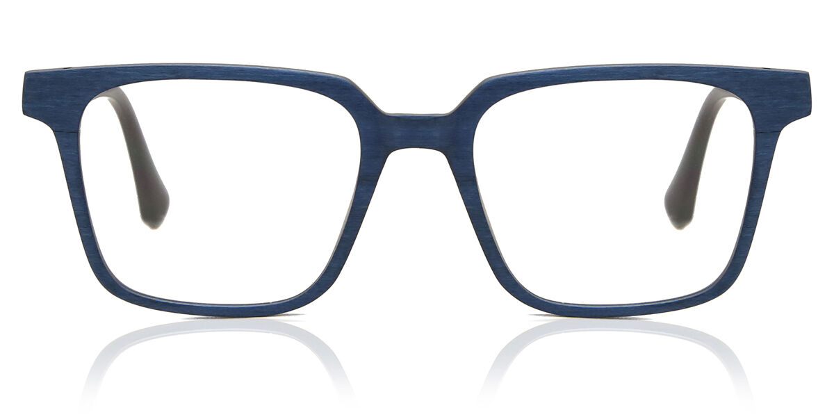 Image of Óculos de Grau Quadrado Aro Cheio Madeira Azuis - Luz Anti Azul - Oh My Madeiraness! BRLPT