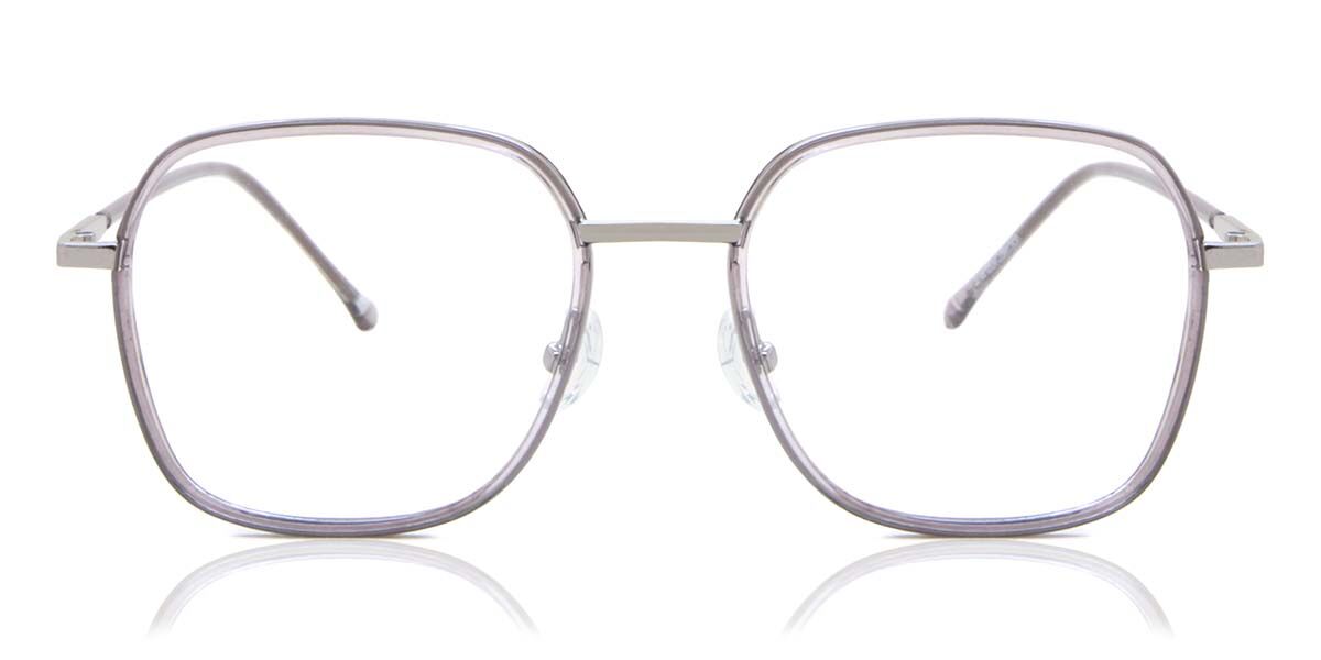 Image of Óculos de Grau Quadrado Aro Cheio TR90 Prata - Luz Anti Azul - SmartBuy Collection BRLPT