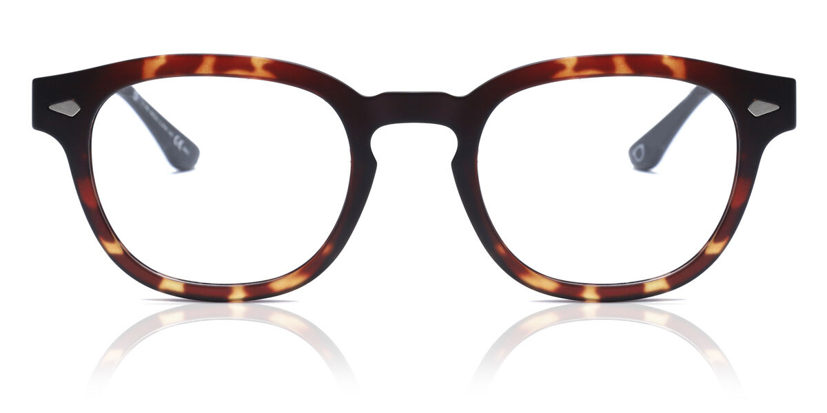 Image of Óculos de Grau Quadrado Clip-On Plástico Tortoiseshell - Luz Anti Azul - SmartBuy Collection BRLPT