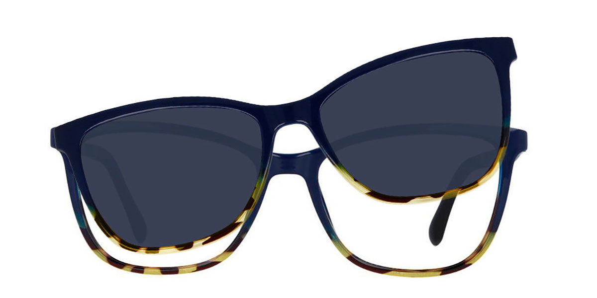 Image of Óculos de Grau Quadrado Clip-On TR90 Tortoiseshell - Luz Anti Azul - SmartBuy Collection BRLPT
