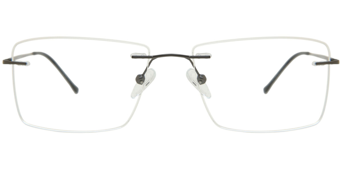 Image of Óculos de Grau Quadrado Sem aro Metal Cinzas - Luz Anti Azul - SmartBuy Collection BRLPT