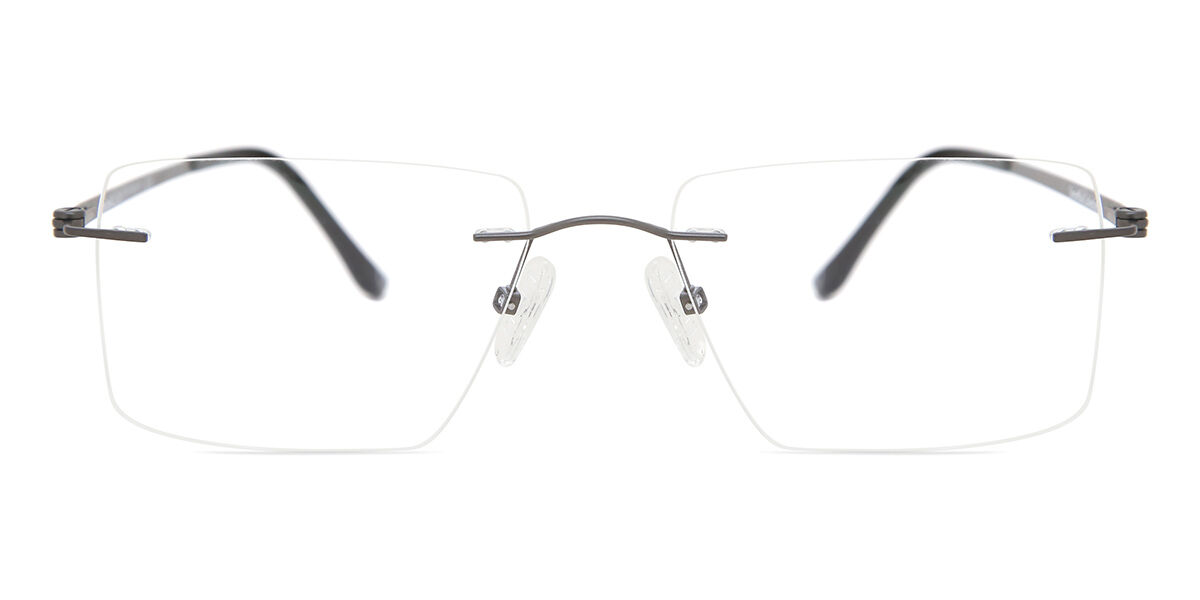 Image of Óculos de Grau Quadrado Sem aro Titânio Pretos - Luz Anti Azul - SmartBuy Collection BRLPT