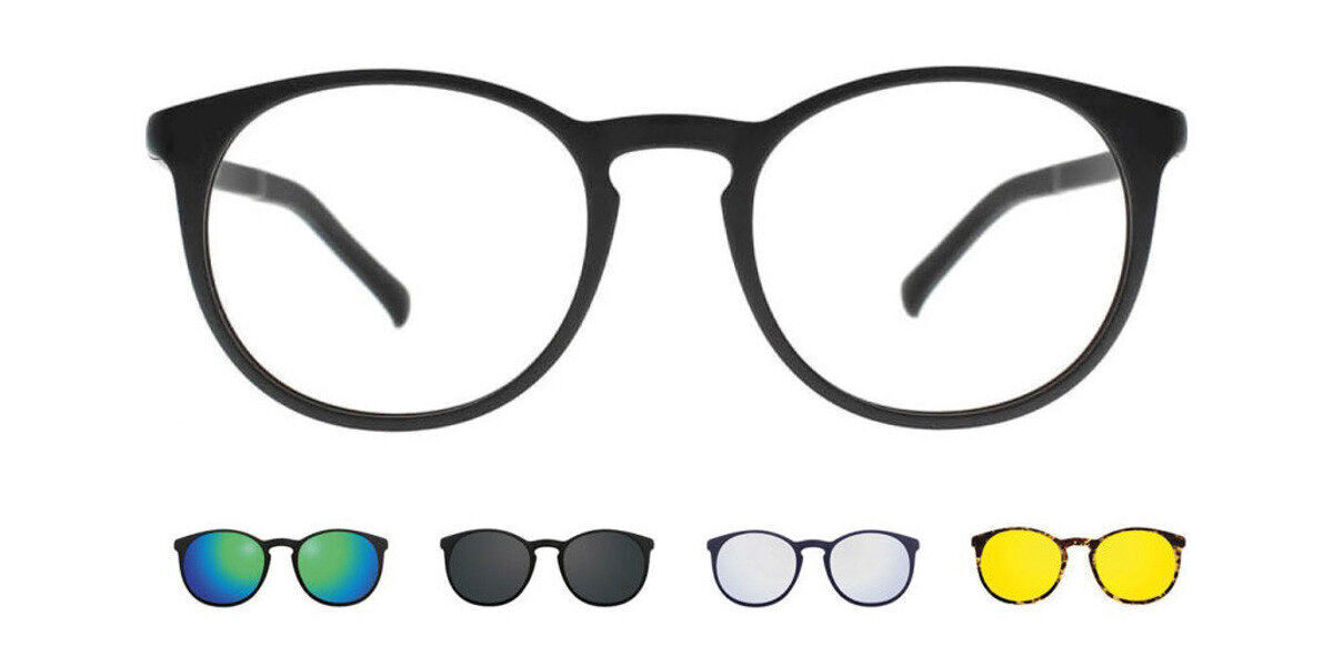 Image of Óculos de Grau Redondo Clip-On Plástico Azuis - Luz Anti Azul - SmartBuy Collection BRLPT