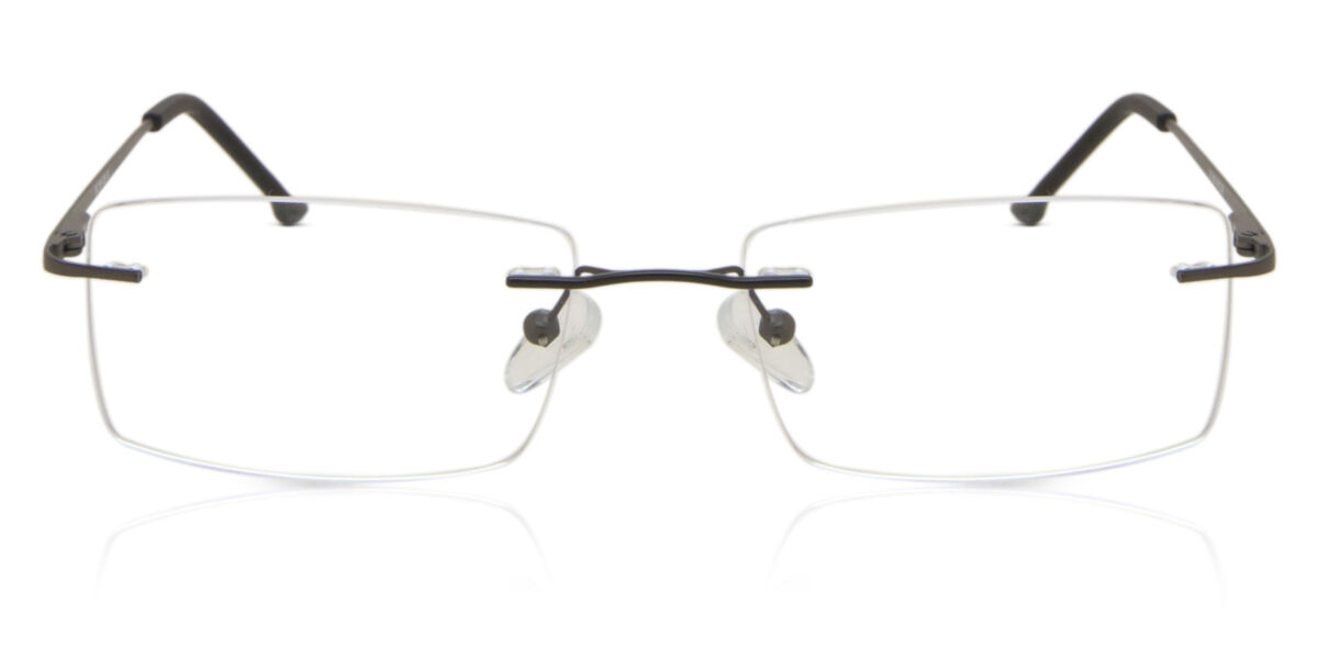 Image of Óculos de Grau Retangular Sem aro Metal Cinzas - Luz Anti Azul - SmartBuy Collection BRLPT