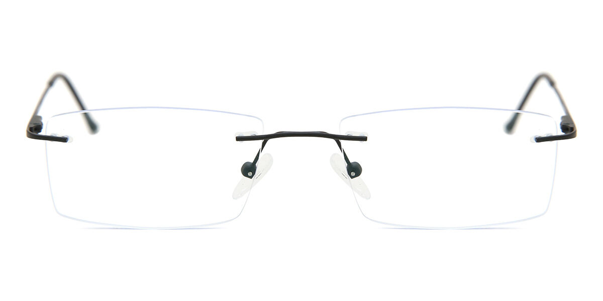 Image of Óculos de Grau Retangular Sem aro Metal Pretos - Luz Anti Azul - SmartBuy Collection BRLPT