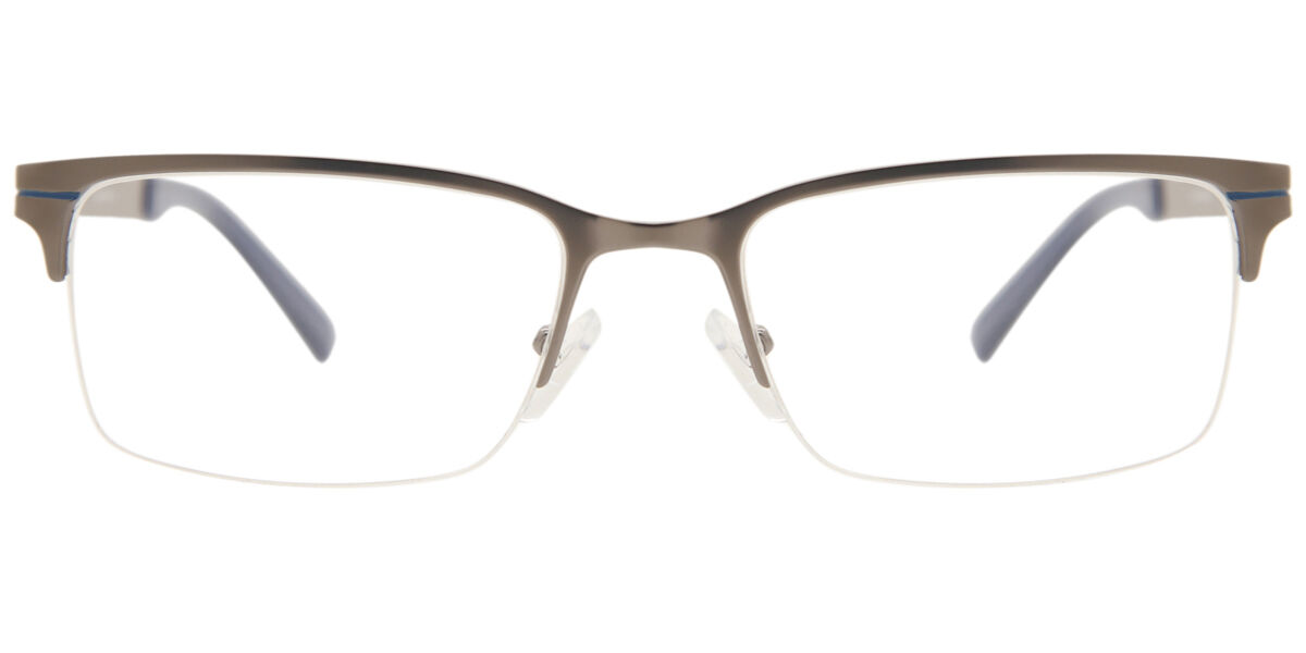 Image of Óculos de Grau Retangular Semi Sem aro Metal Gunmetal - Luz Anti Azul - SmartBuy Collection BRLPT