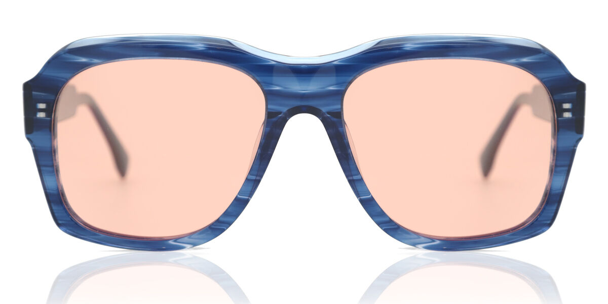 Image of Óculos de Sol Feminino Quadrado Aro Cheio Plástico Azuis - Arise Collective BRLPT