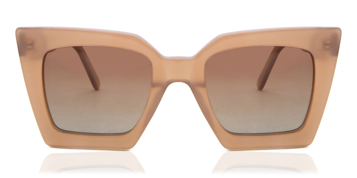 Image of Óculos de Sol Feminino Quadrado Aro Cheio Plástico Marrons - LMNT PRT