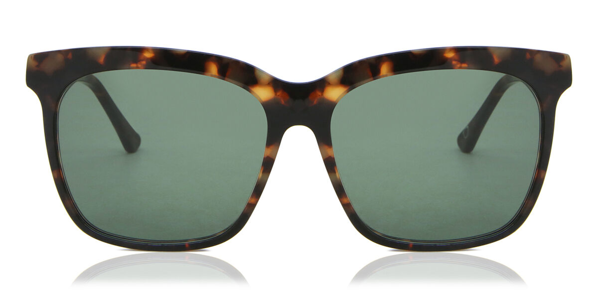 Image of Óculos de Sol Feminino Quadrado Aro Cheio Plástico Tortoiseshell - SmartBuy Collection PRT