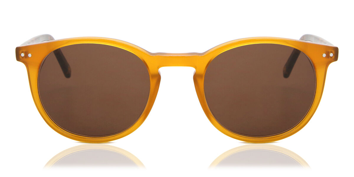 Image of Óculos de Sol Masculino Oval Aro Cheio Plástico Marrons - SmartBuy Collection BRLPT