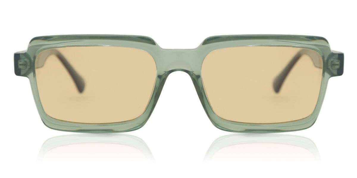 Image of Óculos de Sol Masculino Quadrado Aro Cheio Plástico Verdes - Arise Collective BRLPT
