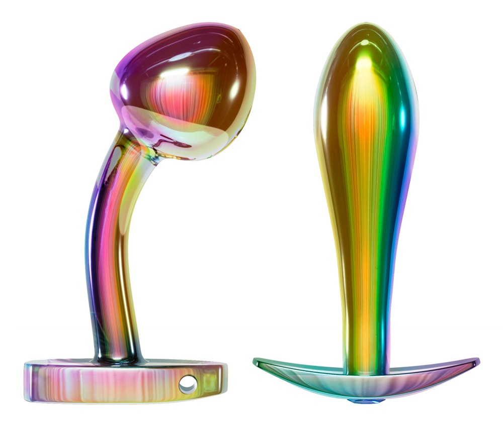 Image of „Metal Butt Plug Set in Rainbow Colours“ mit 2 verschiedenen Analplugs ID 05560170000