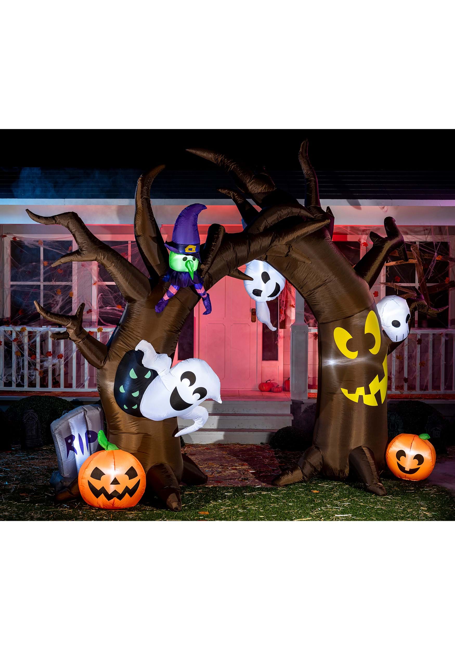 Image of 10 Foot Tall Arch Inflatable Spooky Tree Decoration | Inflatable Halloween Decor ID JY30512-ST