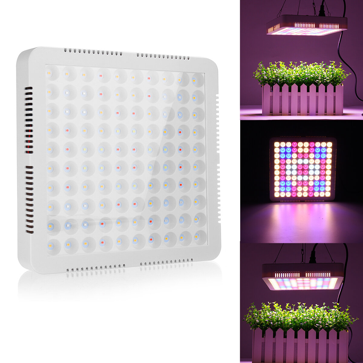 Image of 100 LED Grow Light Full Spectrum Panel For Indoor Hydro Veg Flower Plant Lamp