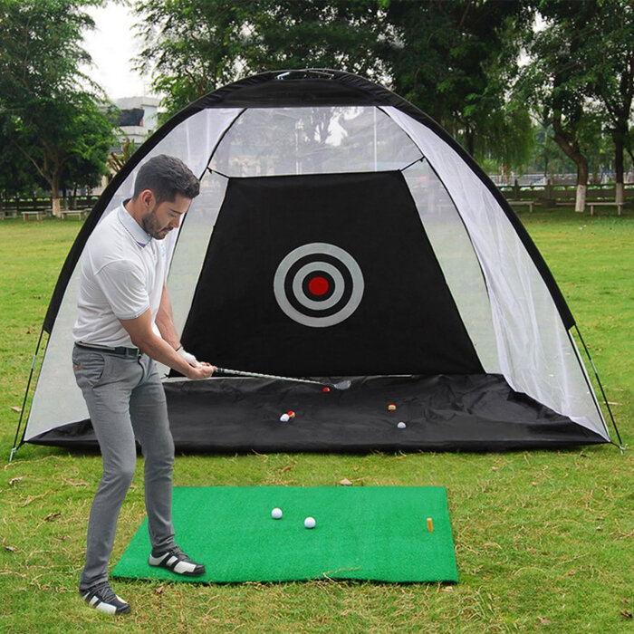 Image of 10FT/7FT Golf Net Training Aid Hitting Practice Lawn Driving Net Golf Training Net