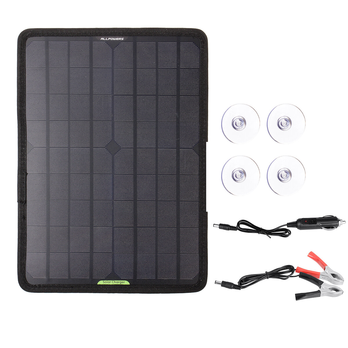 Image of 10W Solar Panel Charger For RV Boat Car Portable Solar Power Panel Kita