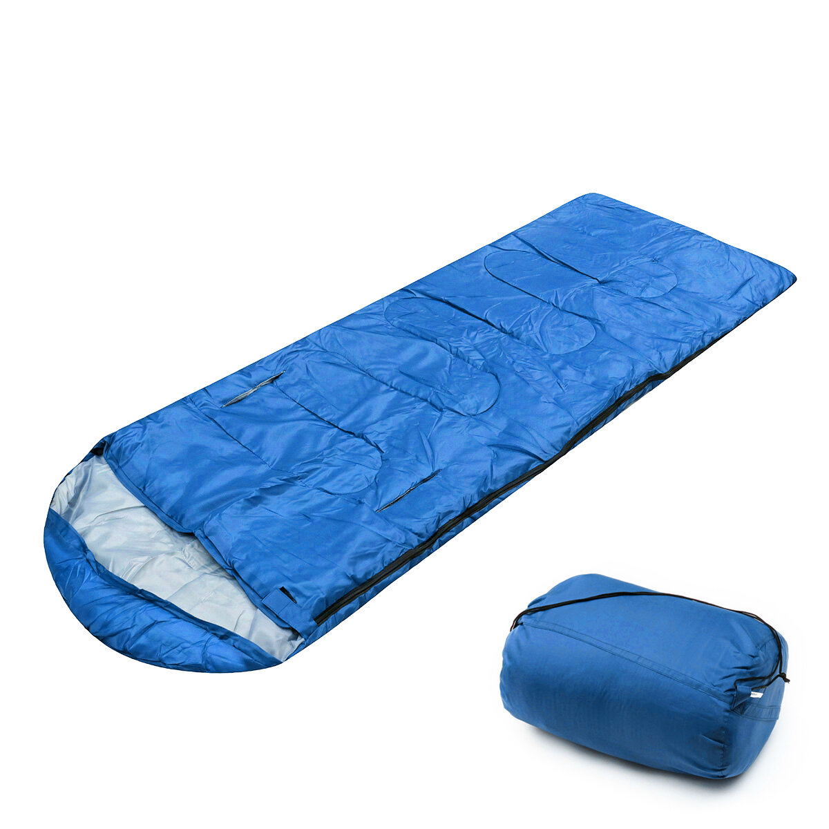 Image of 10x75CM Waterproof Camping Envelope Sleeping Bag Outdoor Hiking Backpacking Sleeping Bag with Compression Sack Case