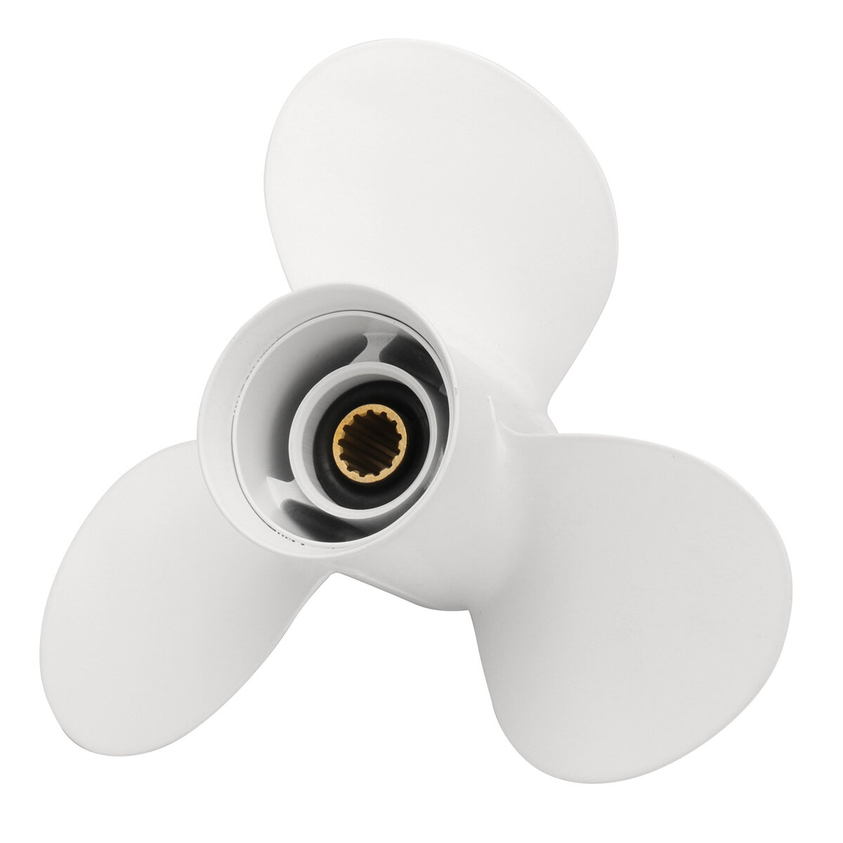 Image of 11 3/8 x 12 Aluminum Boat Propeller Prop Outboard Motor 3 Blade For Yamaha 40 50 60hp Engines