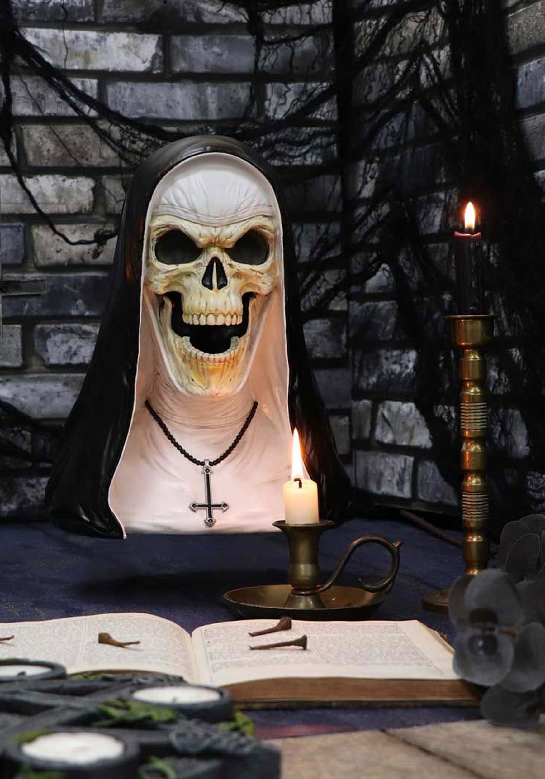 Image of 11 Inch Sister Mortis Halloween Decoration | Skulls and Skeleton Decor ID NEMB5442T1-ST