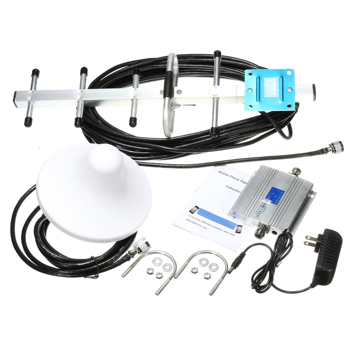 Image of 110-240V LCD GSM 900Mhz Cell Phone Signal Repeater Booster Amplifier+Yagi Antenna Kit