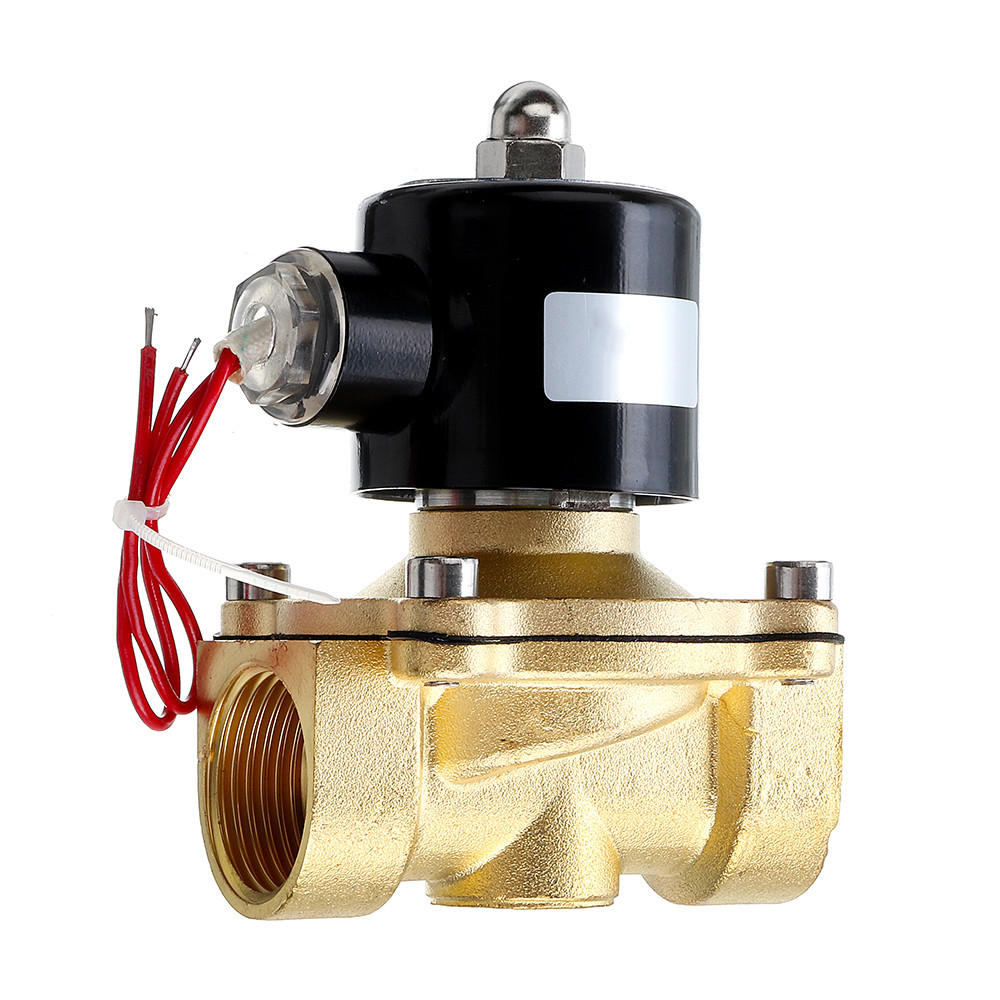 Image of 1/2 3/4 1 Inch 110V Electric Solenoid Valve Pneumatic Valve for Water Air Gas Brass Valve Air Valves