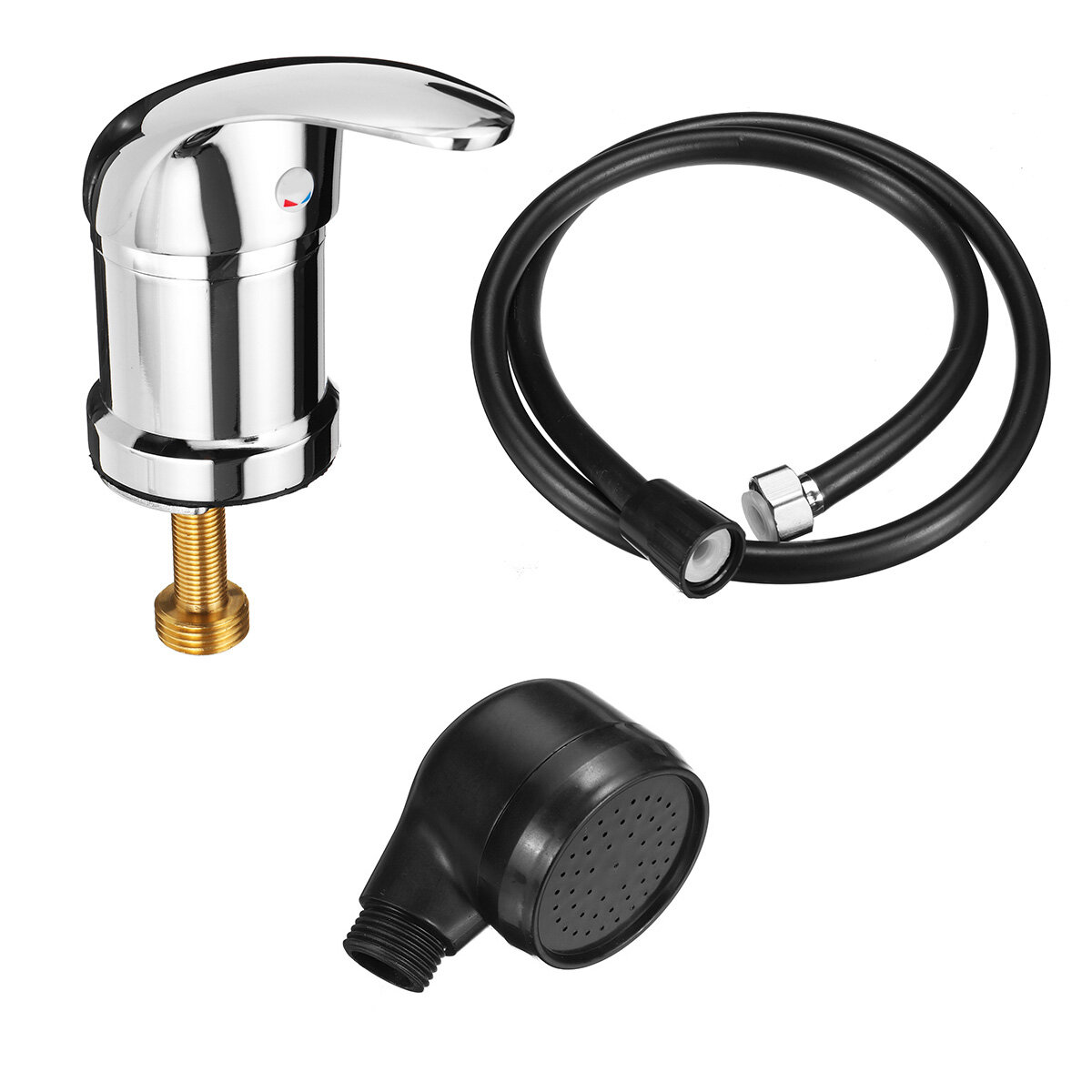 Image of 1/2'' Beauty Salon Shampoo Bowl Sink Hot Cold Faucet Spray Hose Replacement Set
