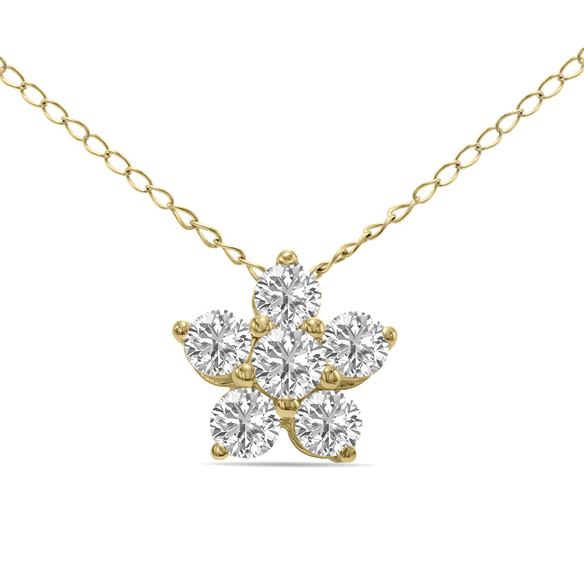 Image of 1/2 CTW Star Lab Grown Diamond Pendant in 10K Yellow Gold (F-G Color VS1- VS2 Clarity)