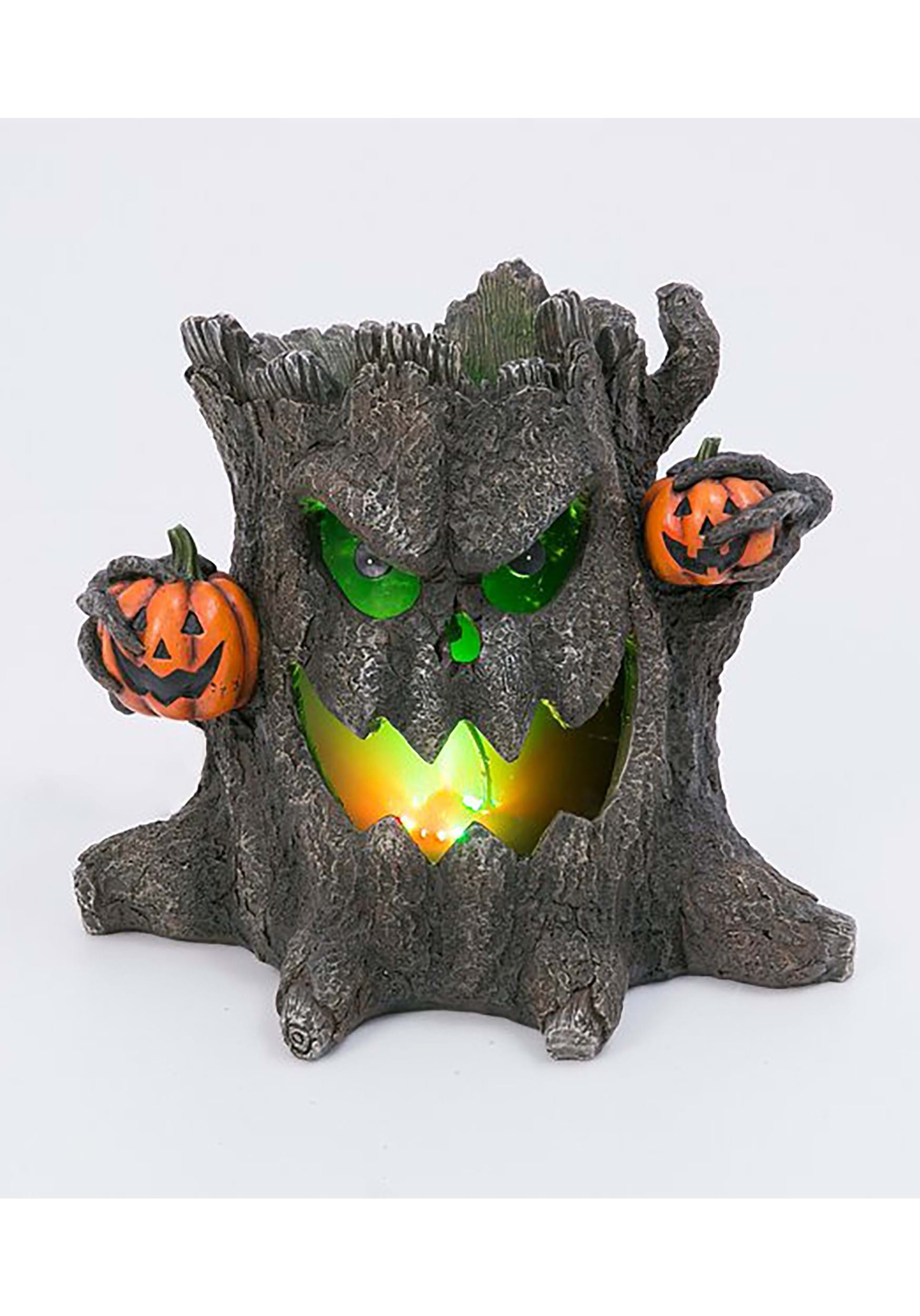 Image of 12" Electric Light Up Smoky Haunted Stump Prop | Light Up Decorations ID GE2485140-ST