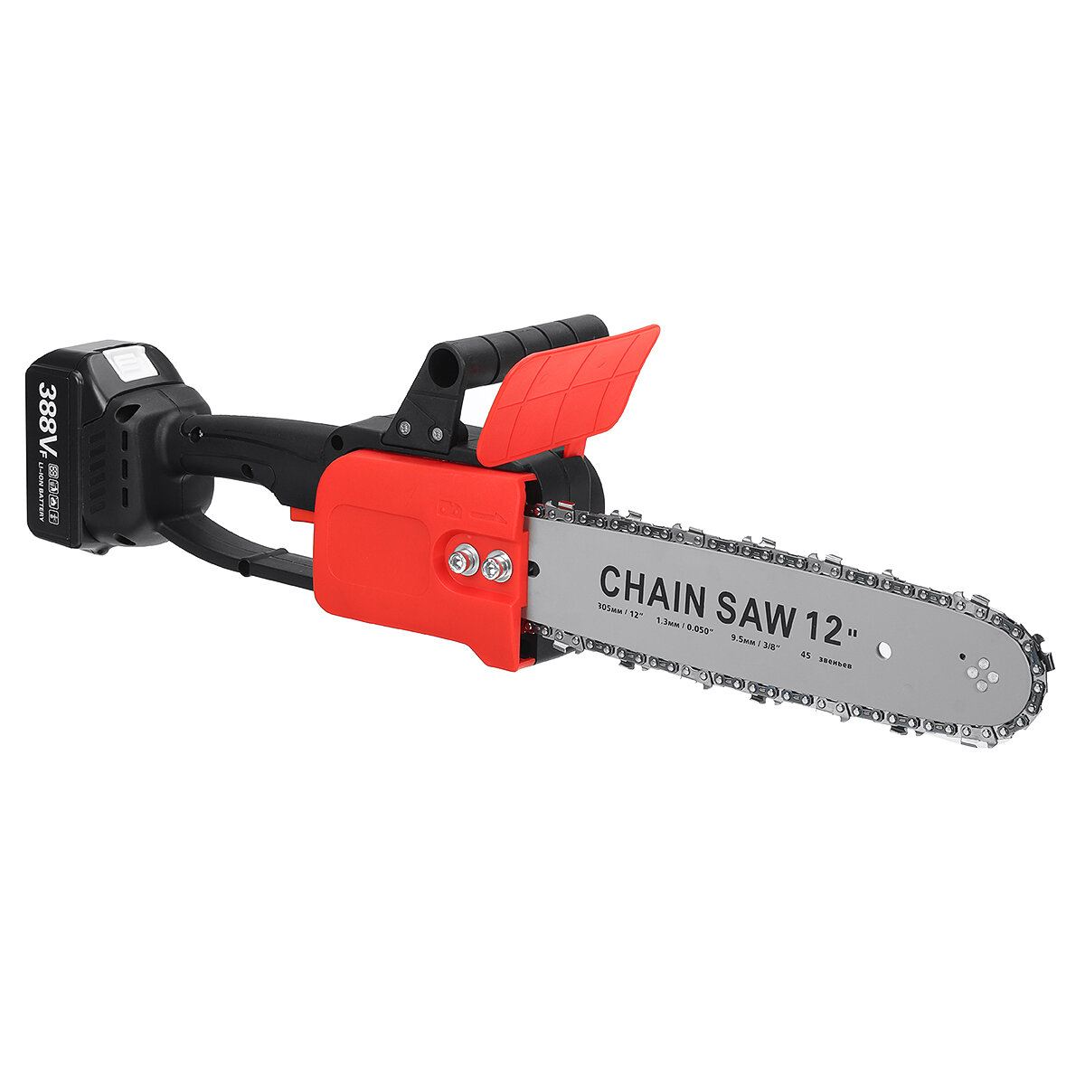 Image of 12 Inches 388VF Cordless Electric One-Hand Saw Chain Saw Woodworking Cutting Tools