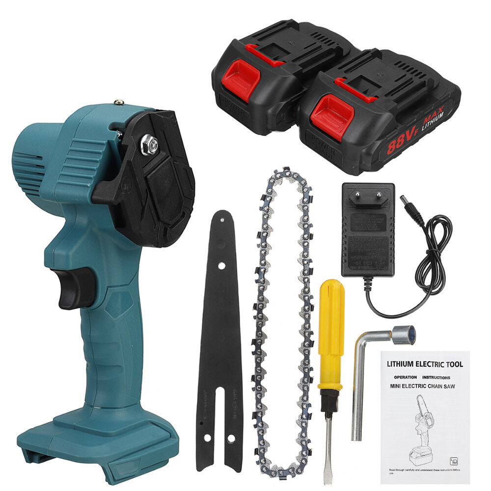 Image of 1200W 6 Inch Electric Chain Saw 7500mAh Rechargeable Handheld Logging Saw W/ 1 or 2 Battery
