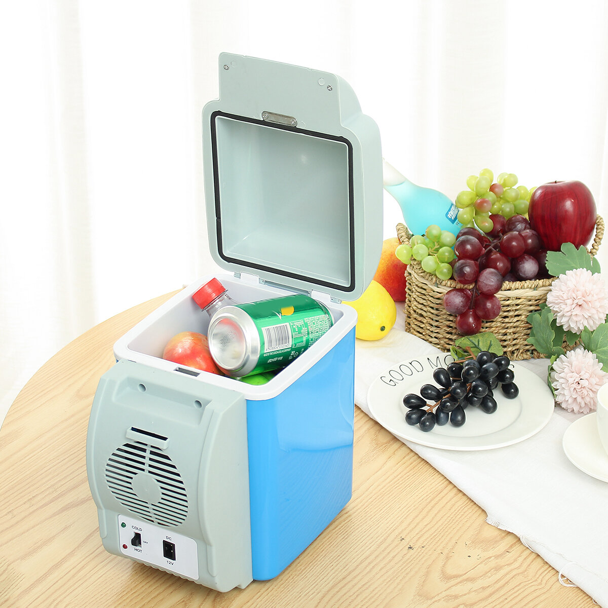 Image of 12V 75L Portable Vehicle Refrigerator Dual-use Heating & Cooling Freezer For Outdoor Camping Travelling