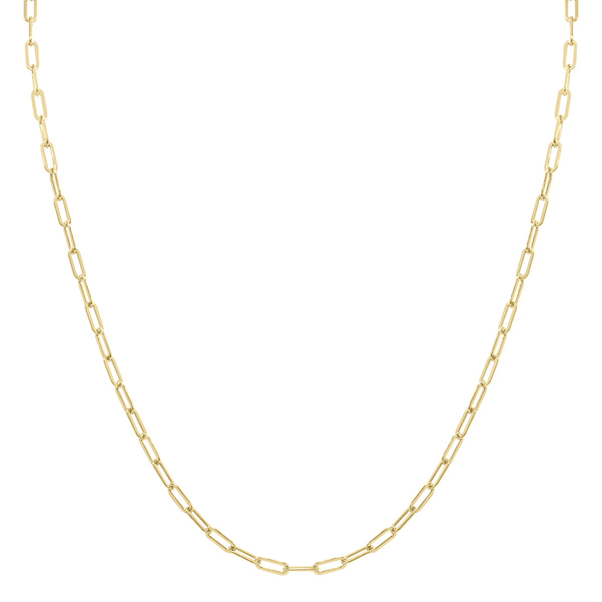 Image of 14K Yellow Gold Filled 25MM Flat Link Paperclip Chain With Lobster Clasp - 20 inch