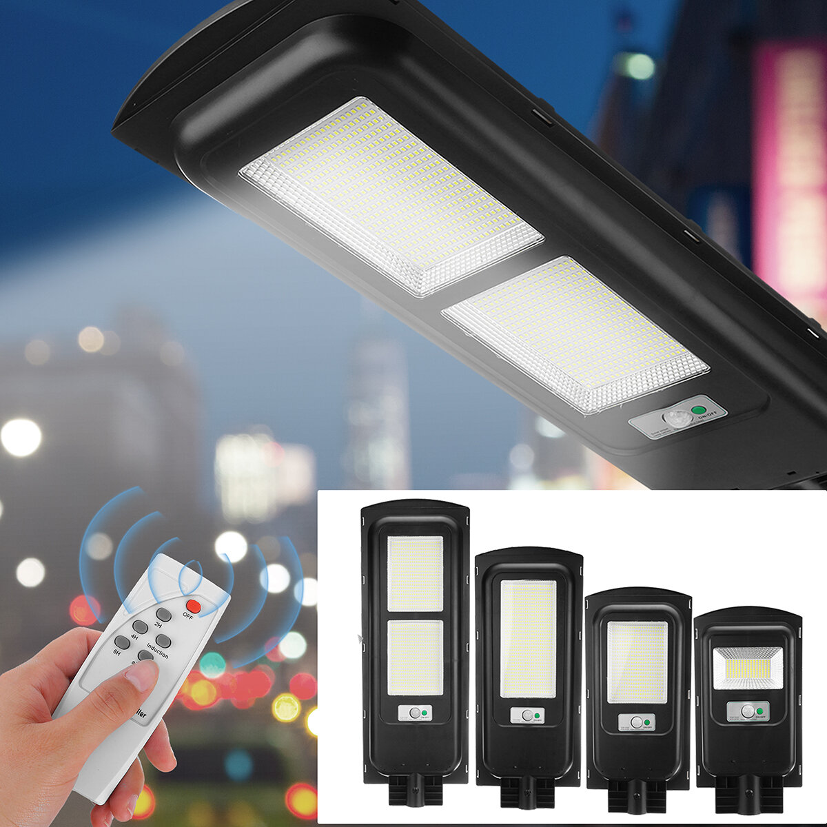 Image of 150/462/748/924 LED Solar Powered Street Light Solar Integrated Road Lighting Control + Solar Panel 6V/18W with Remote C