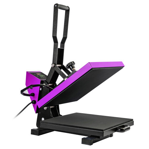 Image of 15x15 inches Purple Color Heat Press Machine Digital Control System High Precision Machine Hot Press Machine For T Shirt